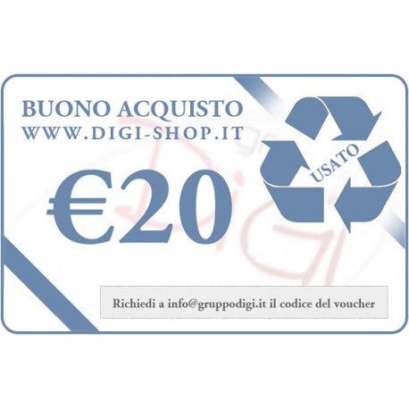 La 20 Eur cadou voucher (pentru achiziţionarea de bunuri utilizate)